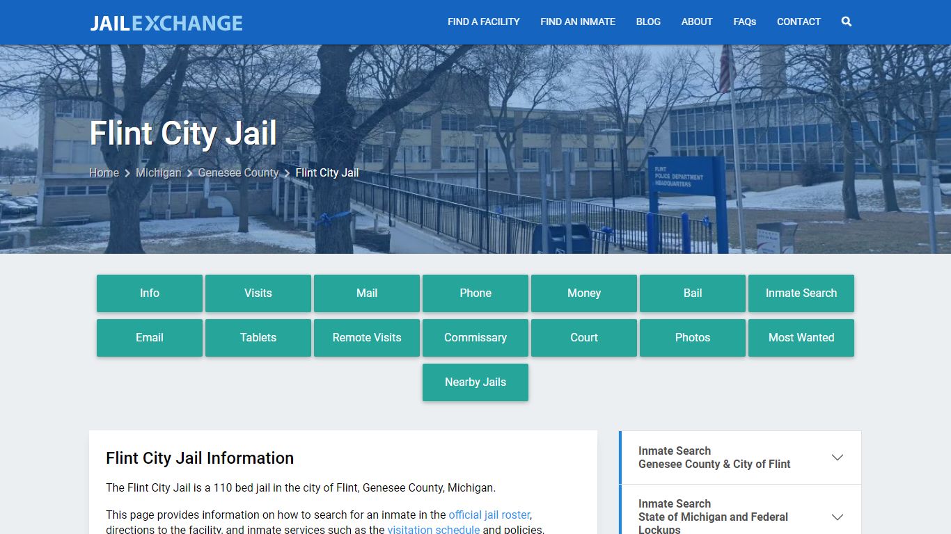 Flint City Jail, MI Inmate Search, Information - Jail Exchange